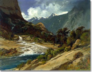 Hetch Hetchy Side Canyon by William Keith